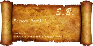 Sipos Berill névjegykártya